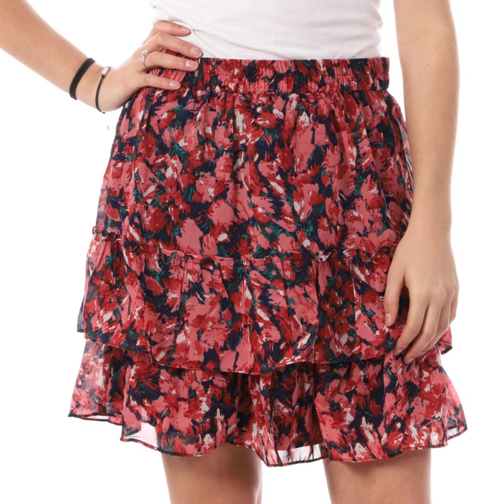 Jupe Rose à Fleurs Vero Moda Holly pas cher