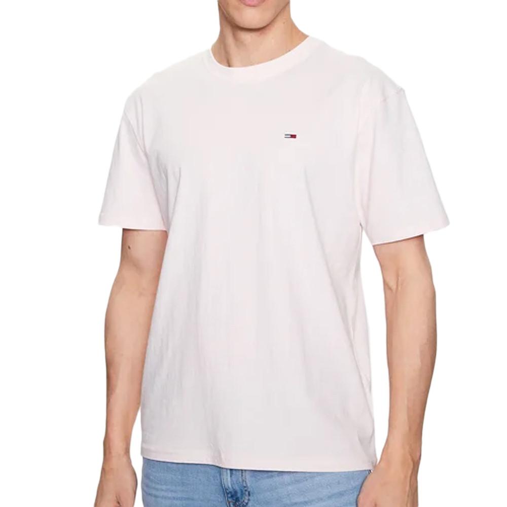 T-shirt Écru Tommy Hilfiger Solid pas cher