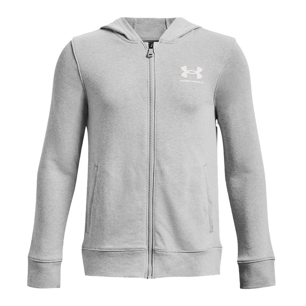 Sweat Zippé Gris Garçon Under Armour Ua Rival Terry pas cher