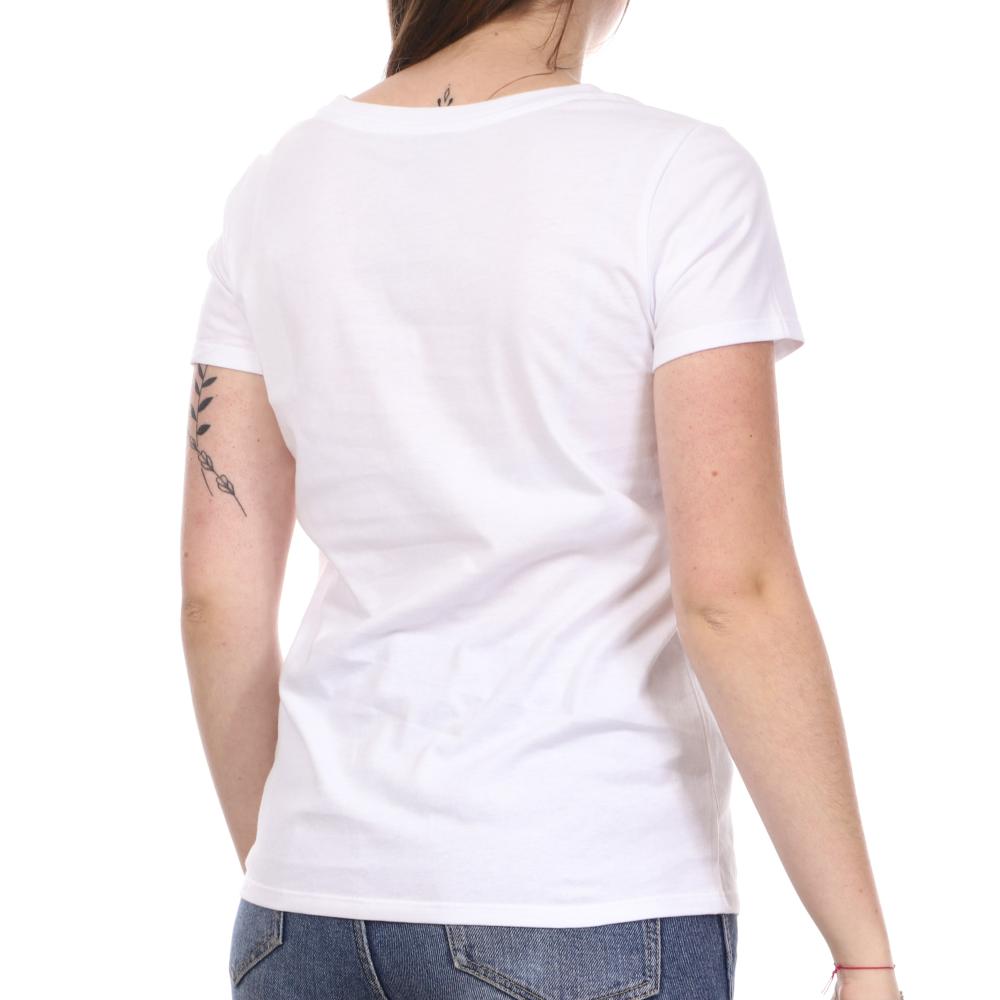 T-shirt Blanc Femme Teddy Smith Tencho vue 2