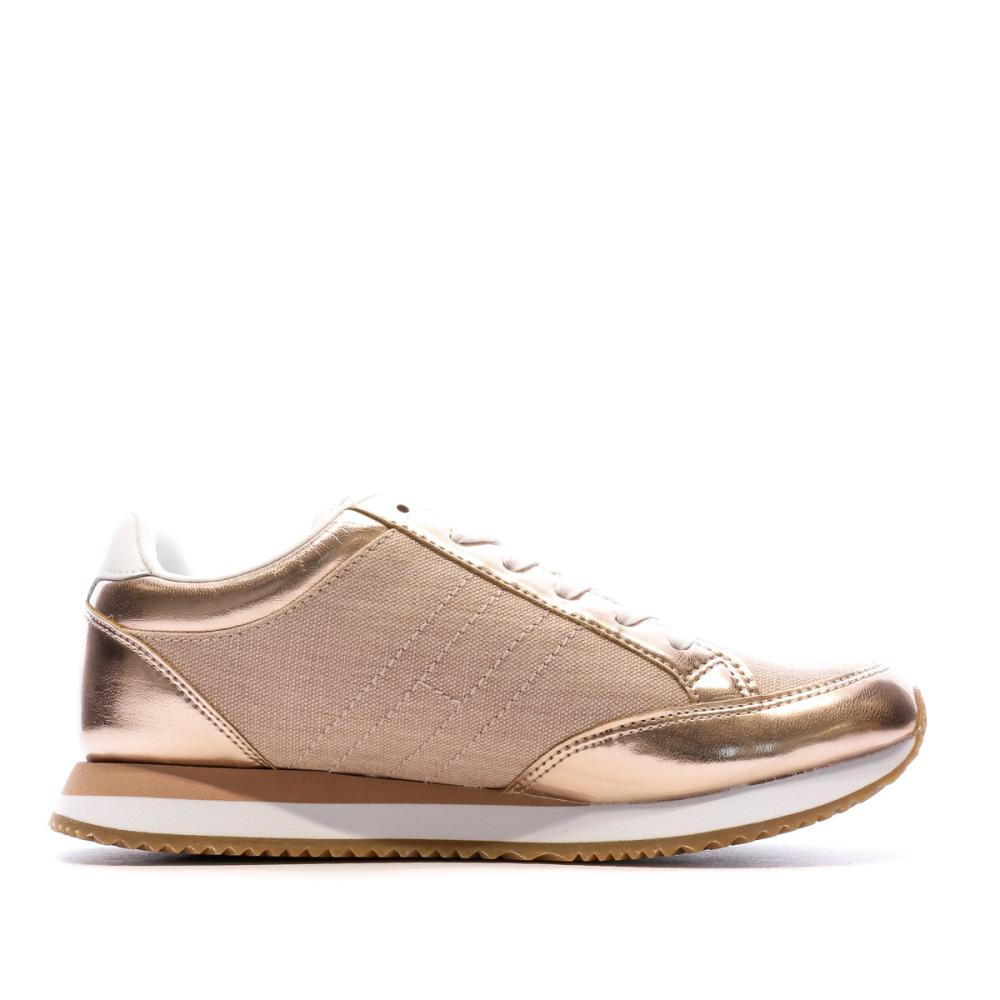 Baskets Rose Gold Femme Tommy Hilfiger Casual Retro vue 2