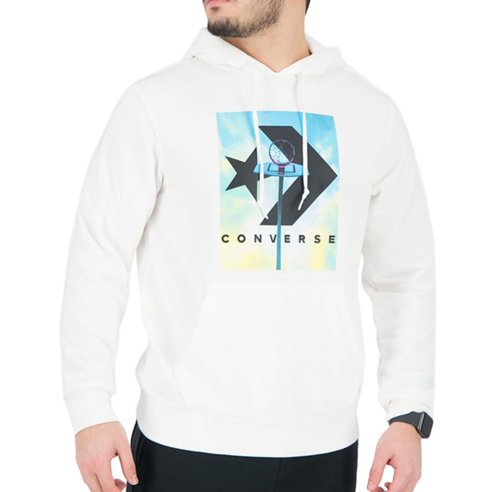 Sweat à Capuche Blanc Homme Converse Dreamer pas cher