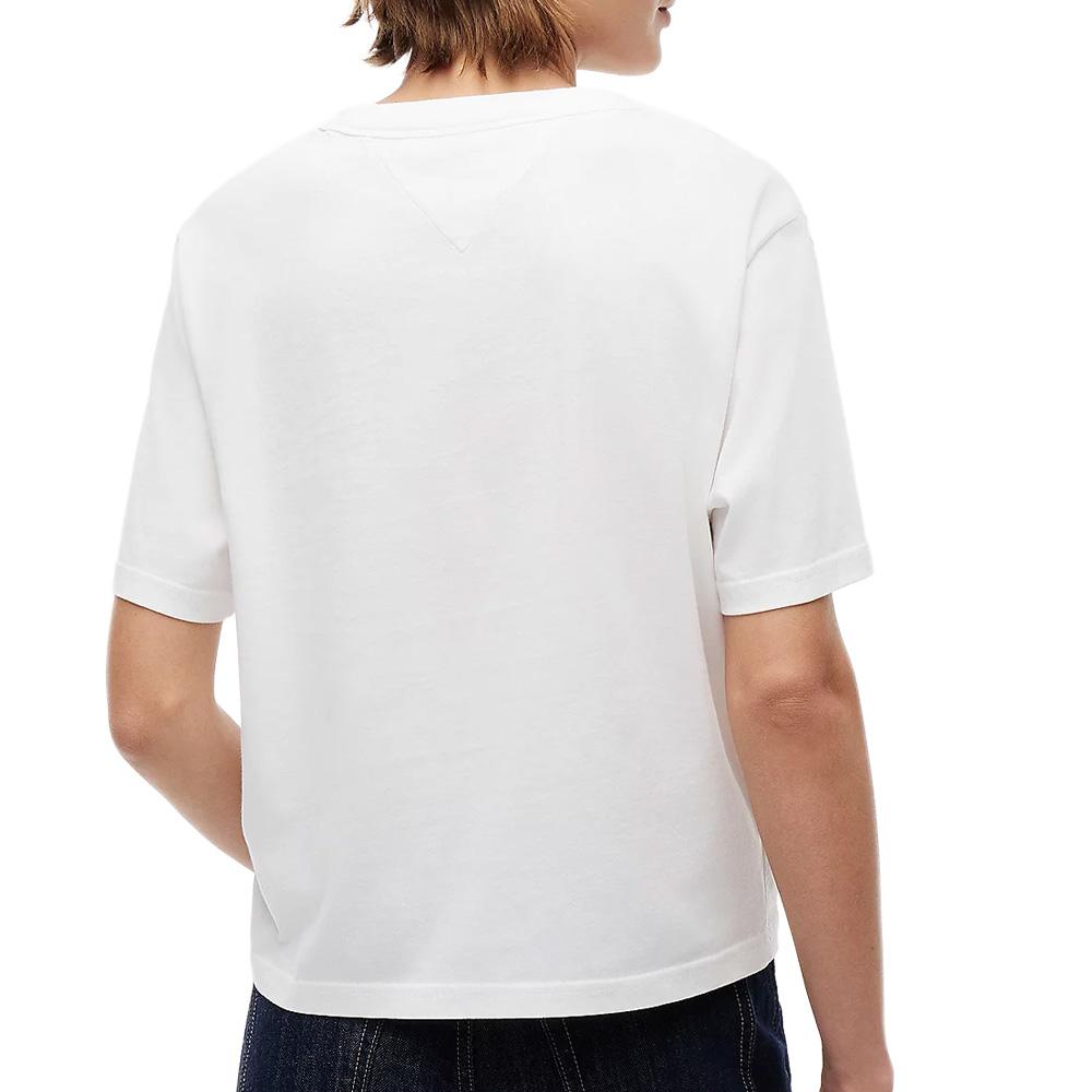T-Shirt Blanc Tommy Hilfiger Badge vue 2