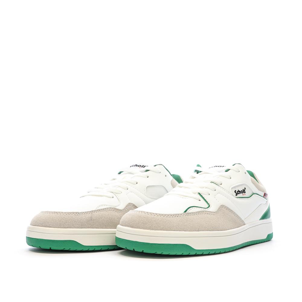 Baskets Blanches/Vertes Homme Schott Elmas vue 6