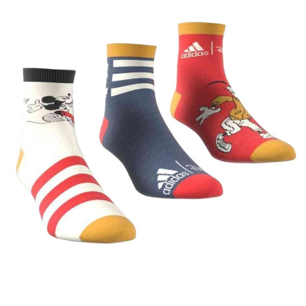 x3 Paires de Chaussettes Multicolore Femme Adidas Mickey Mouse pas cher