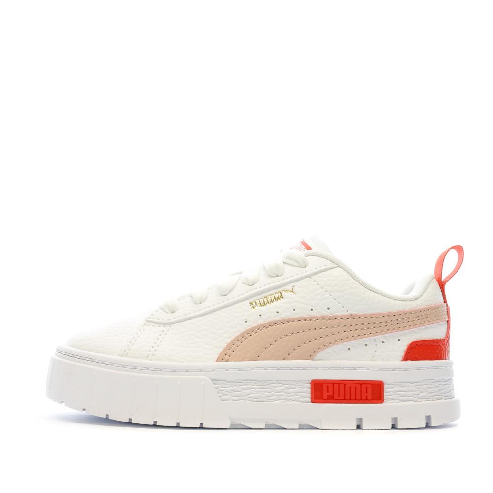 Baskets Blanches Fille Puma Mayze pas cher