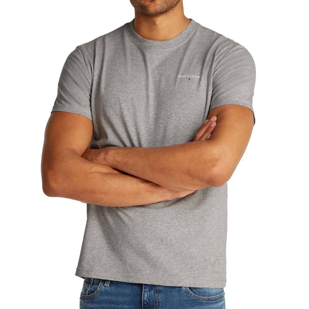 T-shirt Gris Homme Tommy Hilfiger Linear 88 pas cher