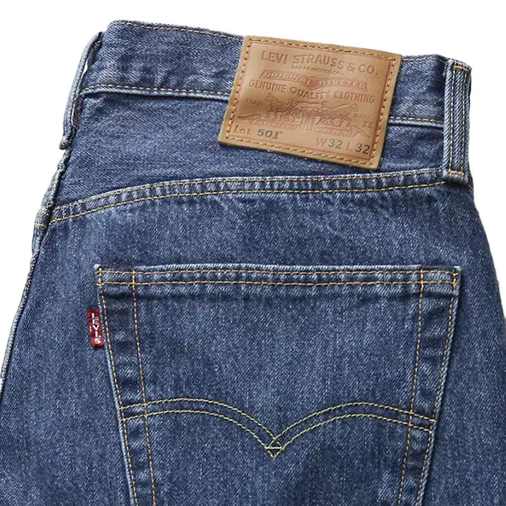 Jean 501 Bleu Homme Levi's Original Stonewash 80 vue 3