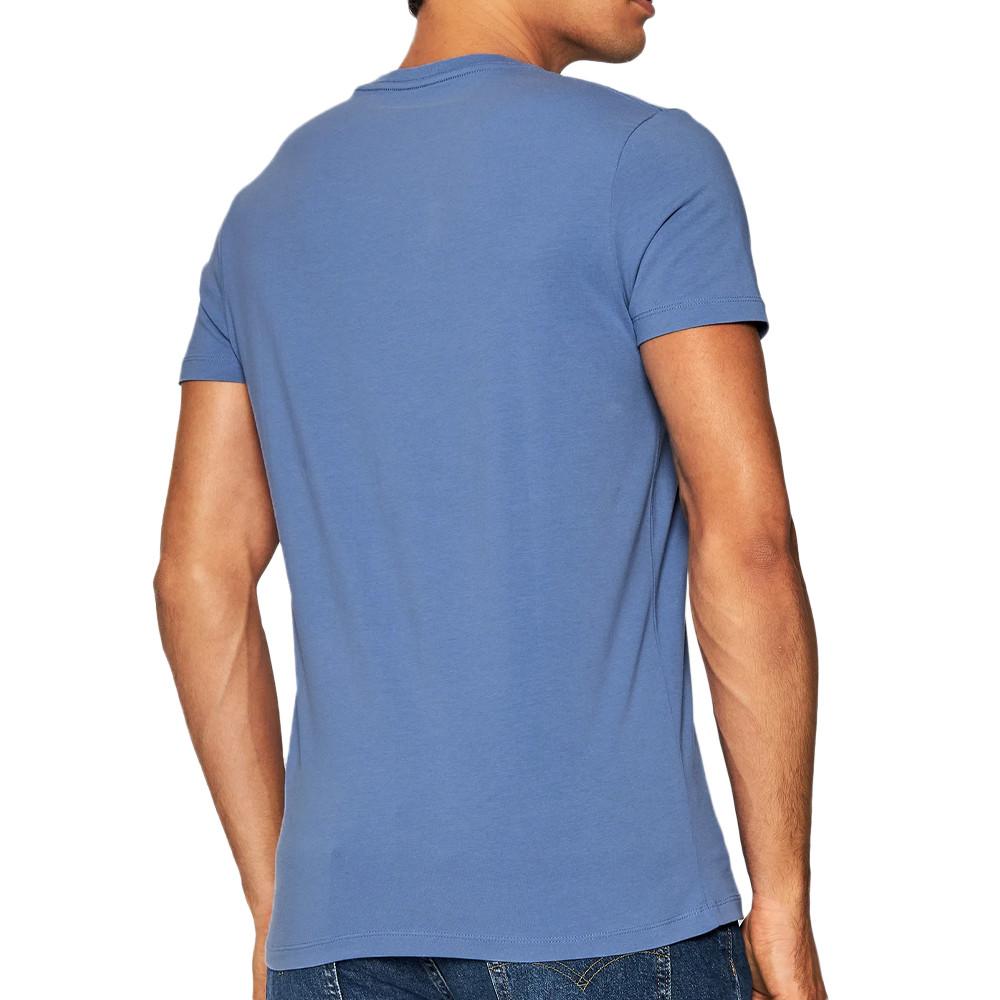 T-shirt Bleu Homme Pepe Jeans Original Stretch vue 2