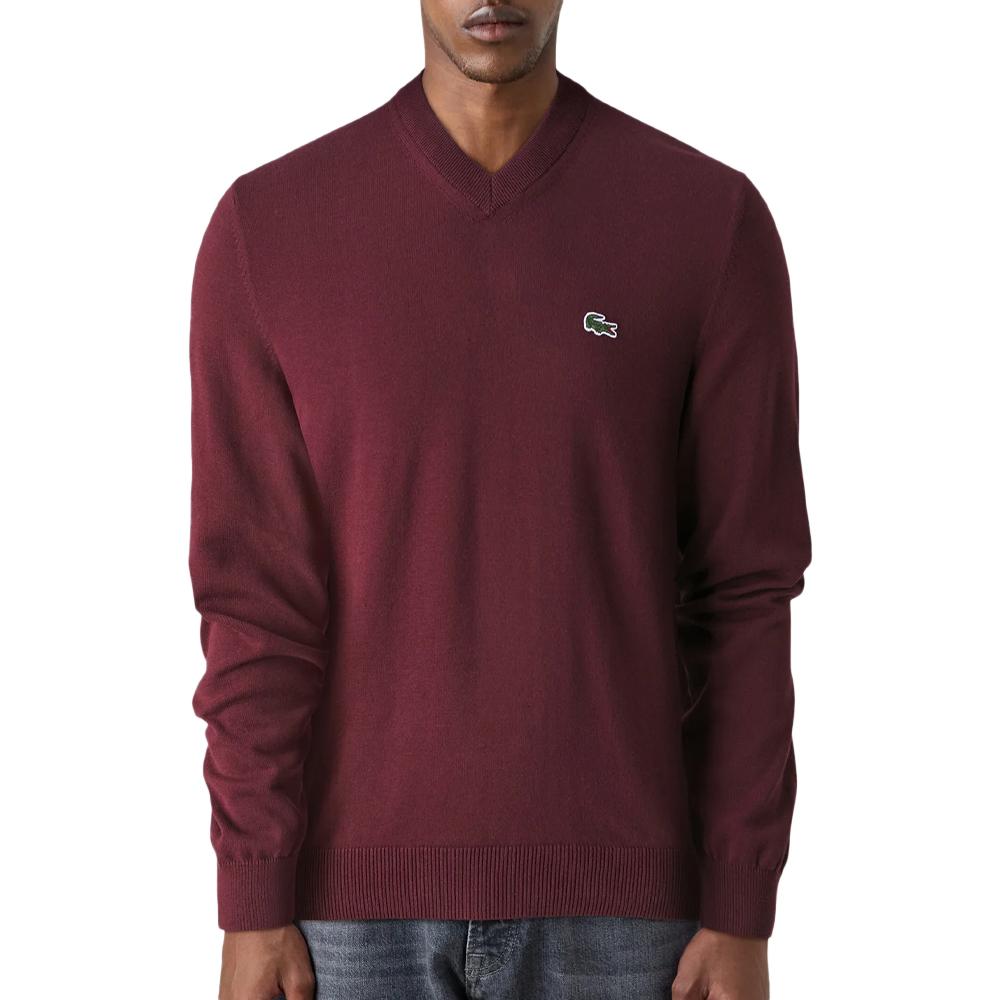 Pull Bordeaux Homme Lacoste Sequoia pas cher
