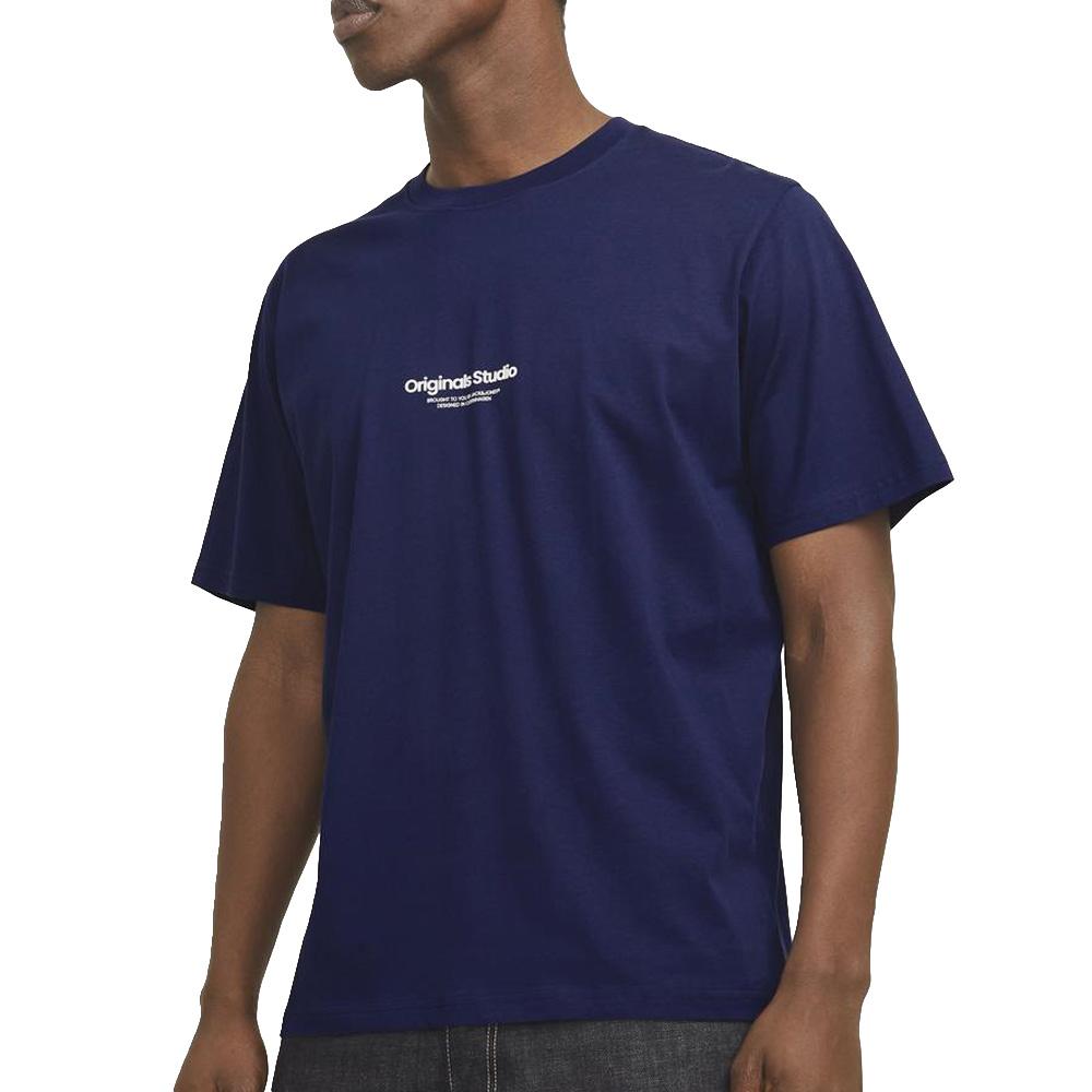 T-shirt Marine Homme Jack & Jones Vesterbro pas cher