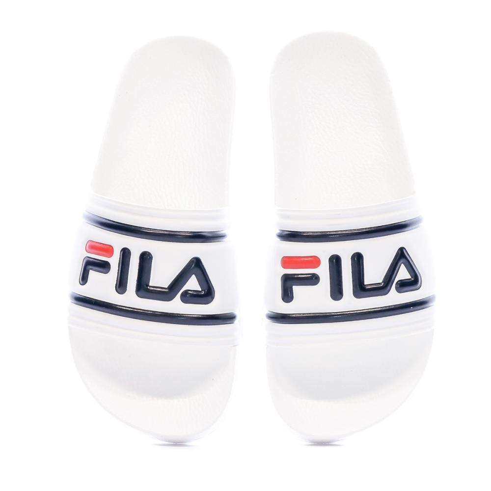 Claquettes Blanc Mixte Fila Morro Bay vue 3