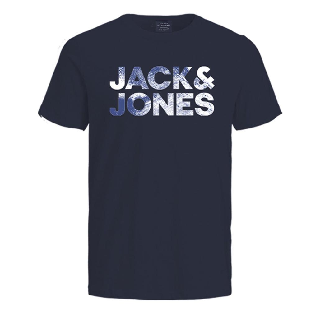 T-Shirt Marine Homme Jack & Jones Distressed pas cher