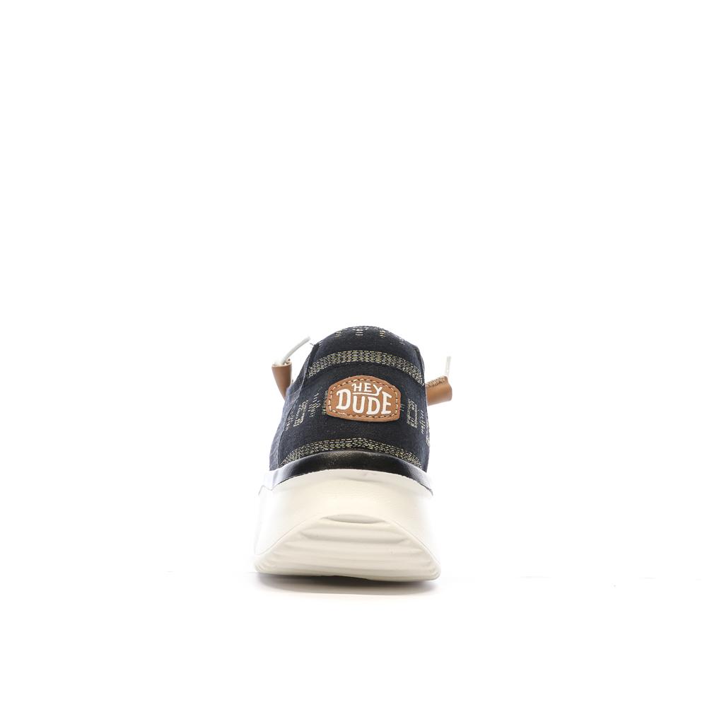 Chaussures Noires Femme Hey Dude Wally Sport Mesh vue 3