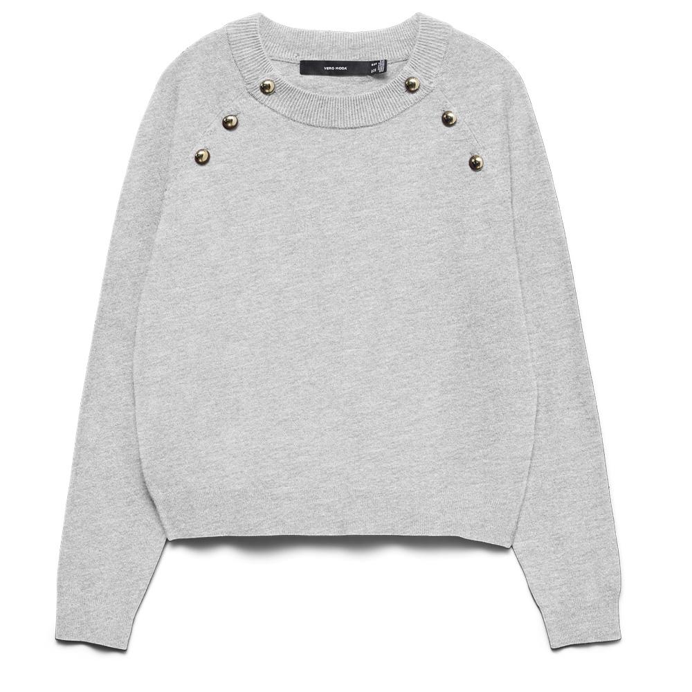 Pull Gris Femme Vero Moda Happy pas cher