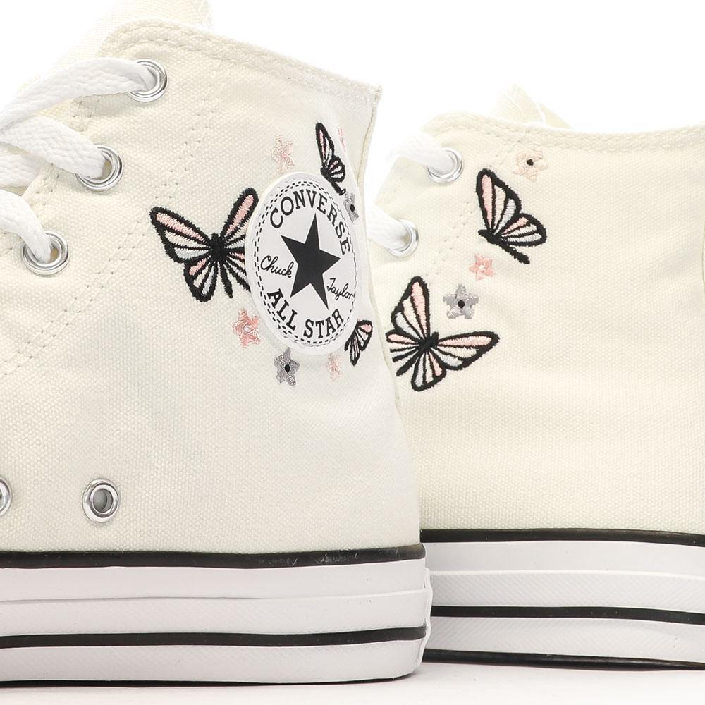 Baskets Blanche Fille Converse Chuck Taylor All Star Butterflies vue 7
