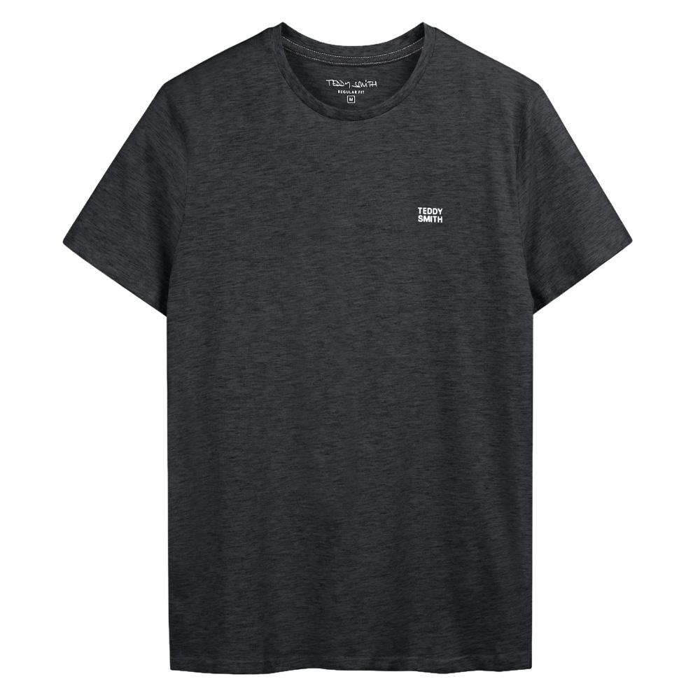 T-shirt Noir Teddy Smith T-jim Mc [6a74cbde37638] pas cher