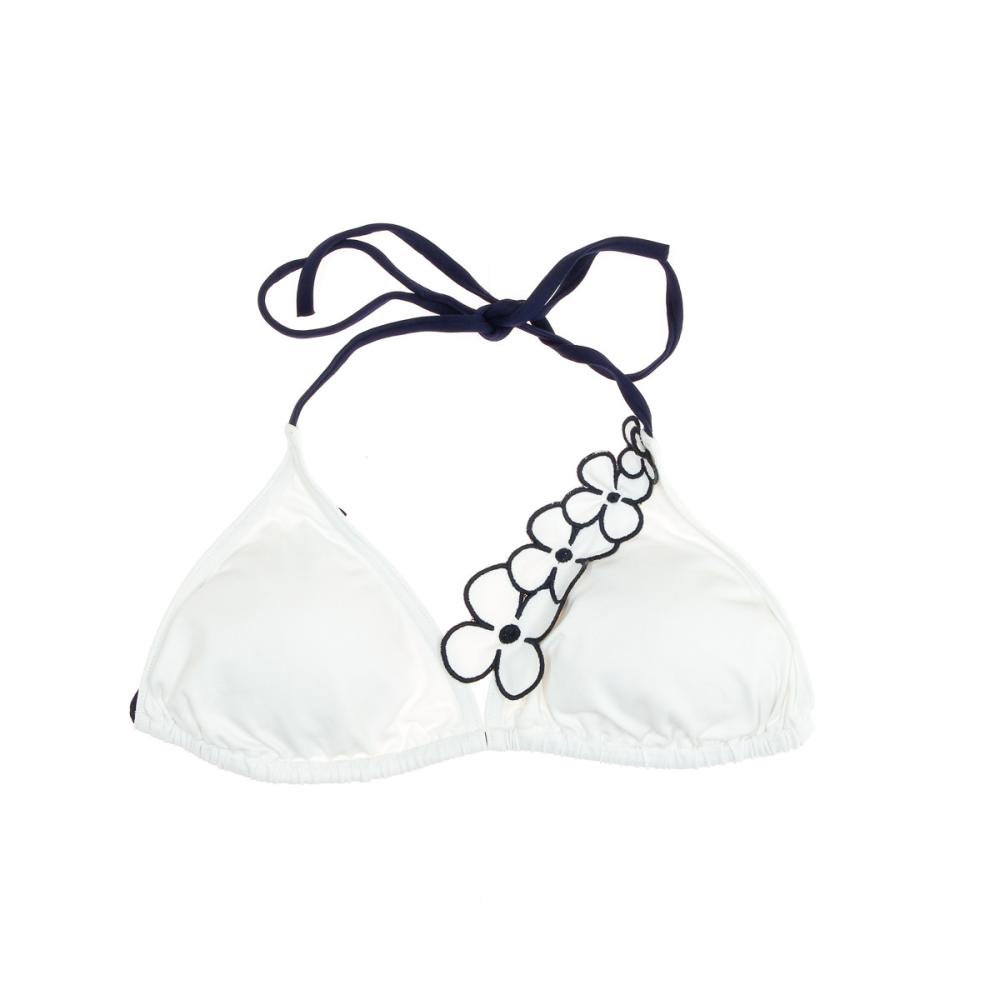 Haut de Bikini Triangle Blanc/Bleu Femme Nana Cara Julia pas cher