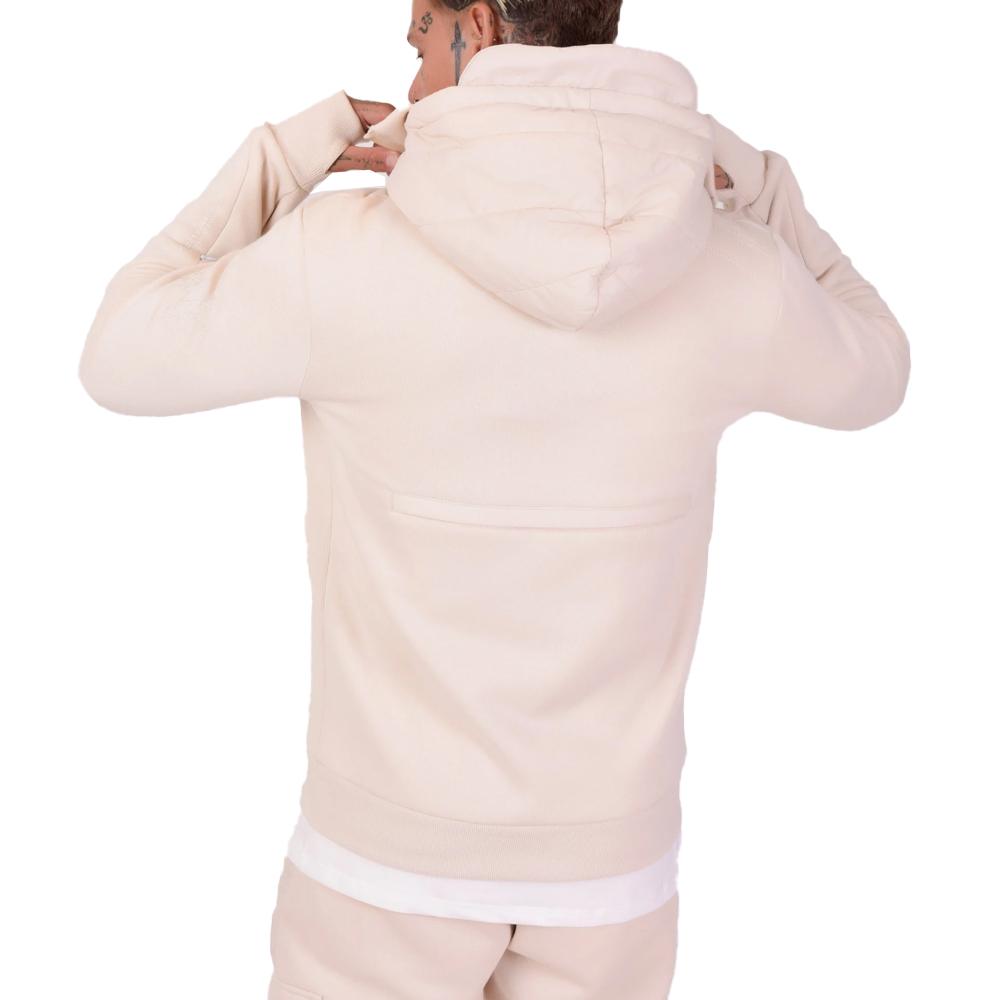 Veste Beige Homme Project X Paris Bi-matiÈre vue 2