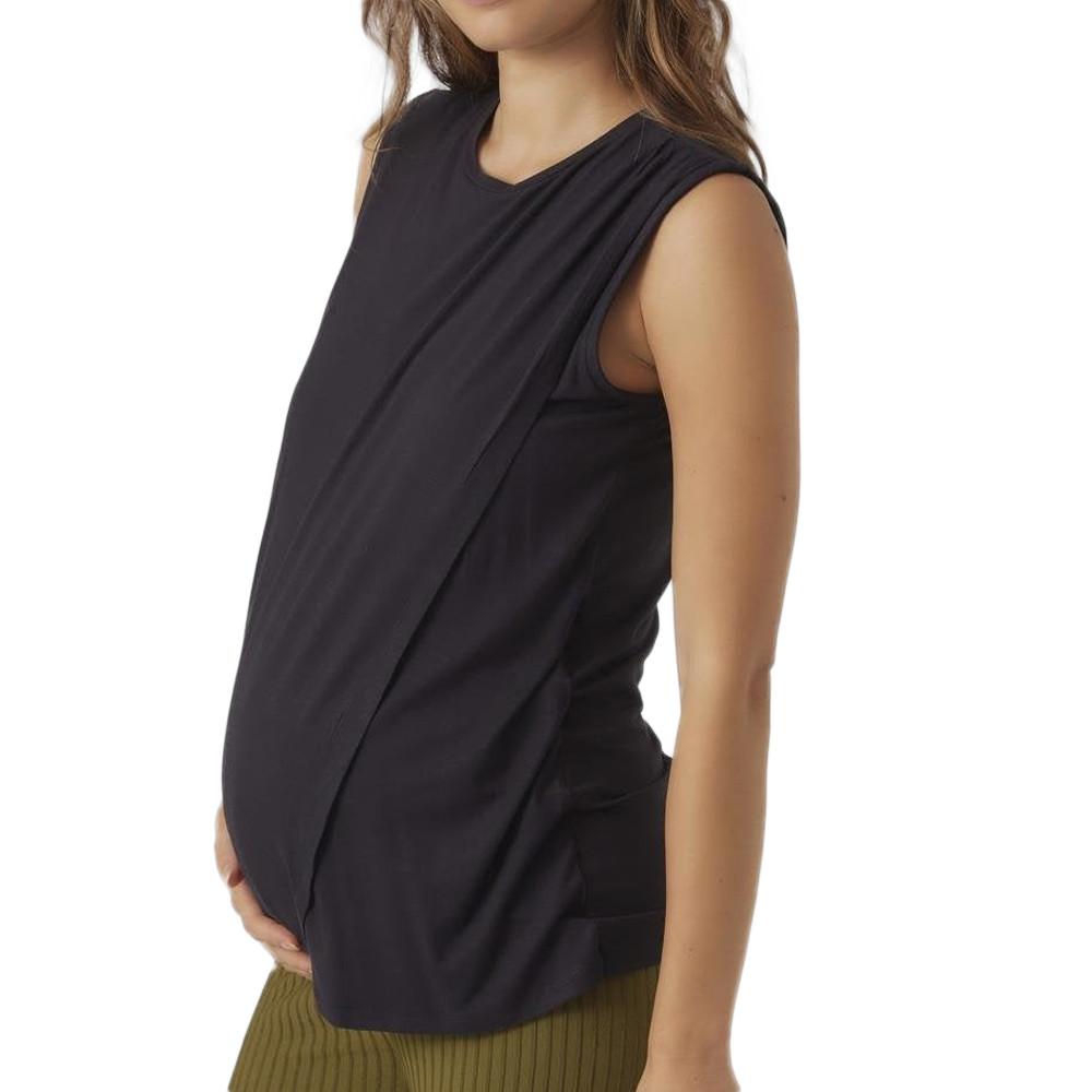 Débardeur d'allaitement Noir Femme Mamalicious Iris pas cher
