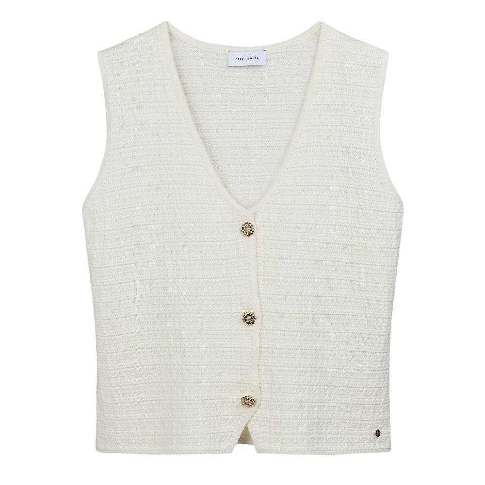 Débardeur Blanc Femme Teddy Smith Millie pas cher
