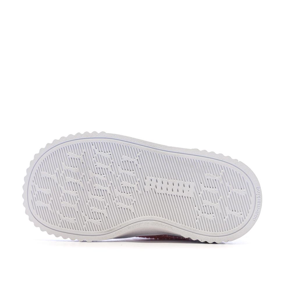 Baskets Blanche Fille Puma Carina 3.0 Blurry Dr vue 4