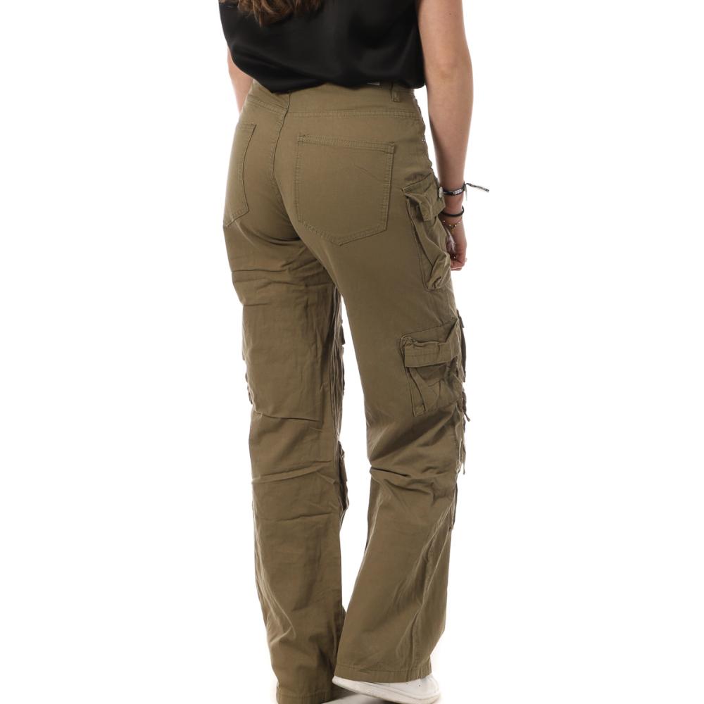 Pantalon Cargo Kaki Femme Monday Premium L-3172-5 vue 2