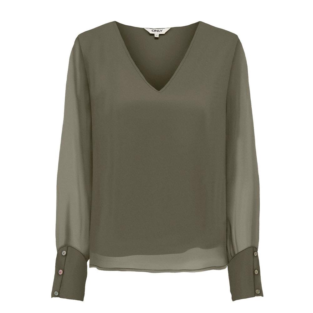 Blouse Kaki Foncé Femme Only Tasha Otl pas cher