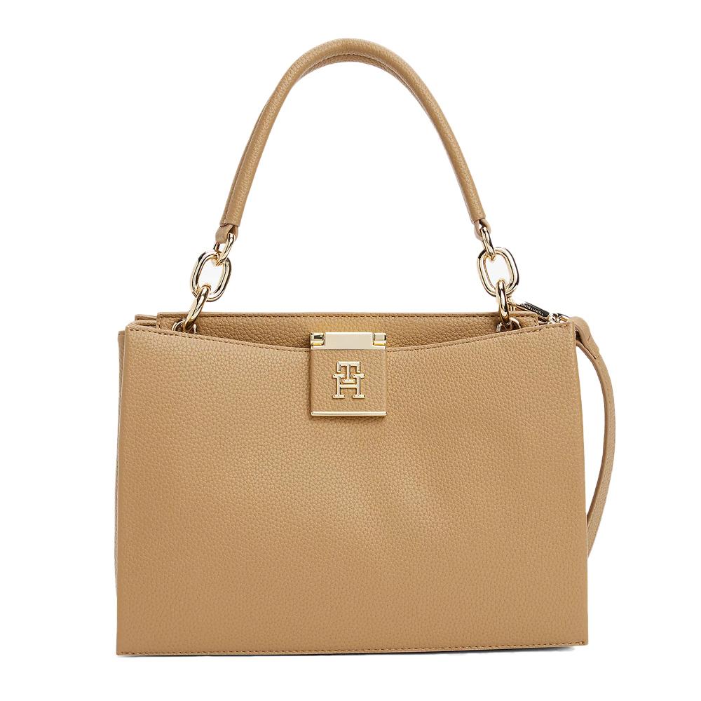 Sac à Main Beige Femme Tommy Hilfiger Mini Tote pas cher