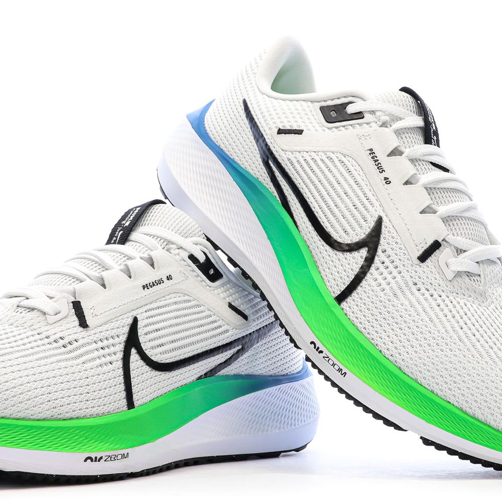 Chaussures de Running Blanc/Vert Homme Nike Air Zoom Pegasus 40 vue 7