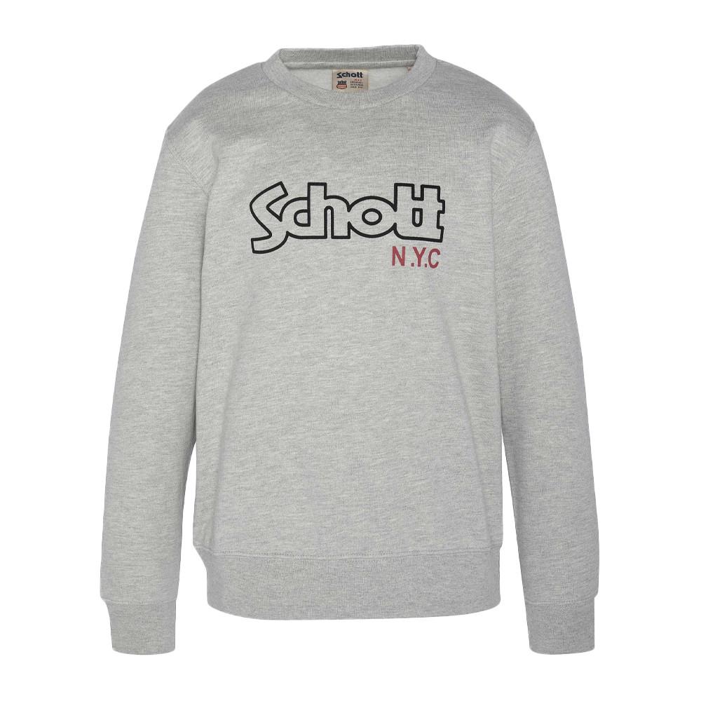 Sweat Gris Junior Schott Vintage pas cher