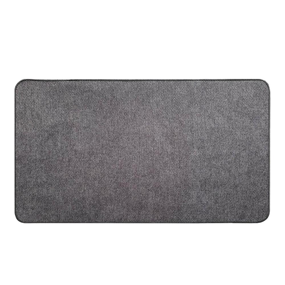 Tapis Gris Luance 45x80cm Velours pas cher