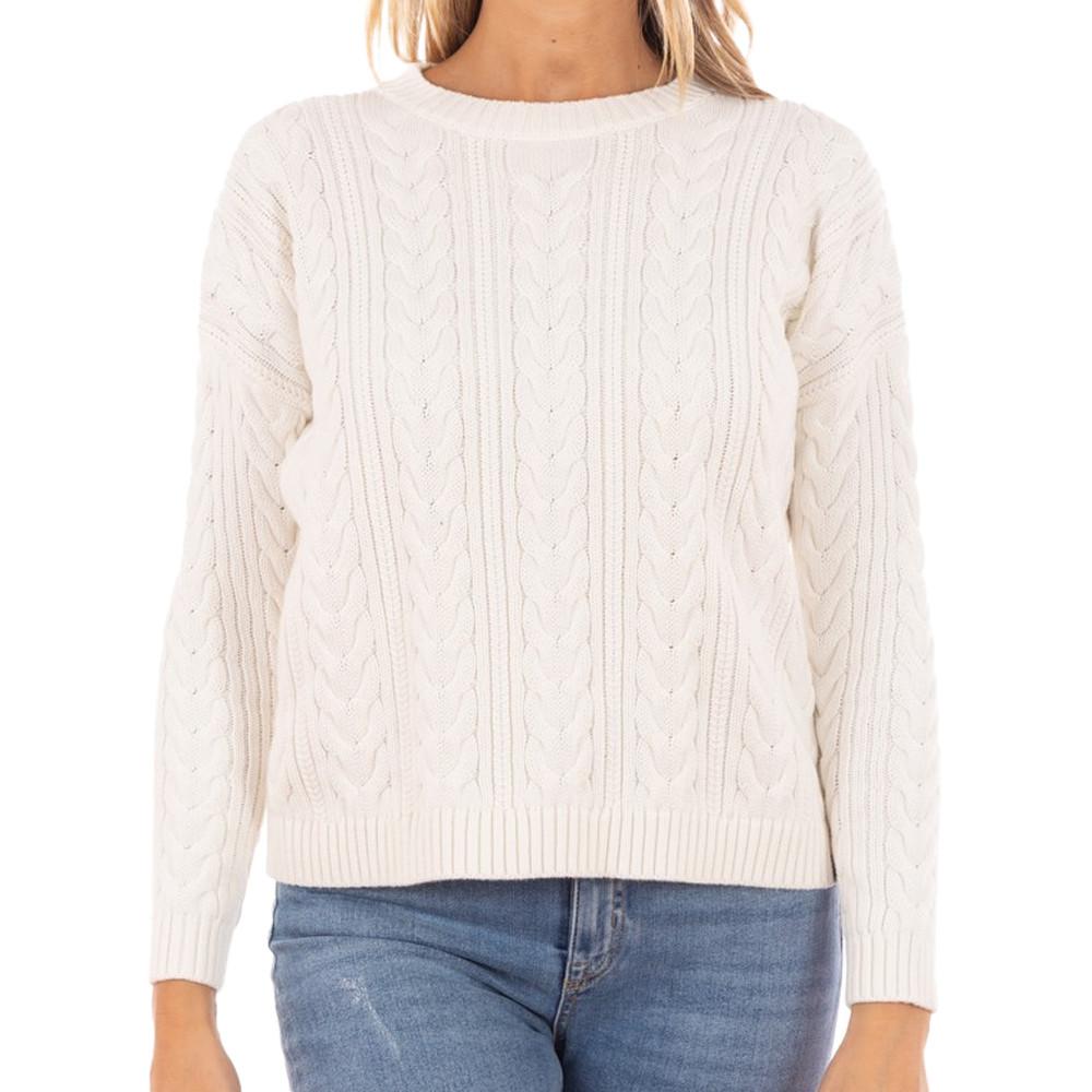 Pull Blanc Femme Superdry Dropped Shoulder pas cher