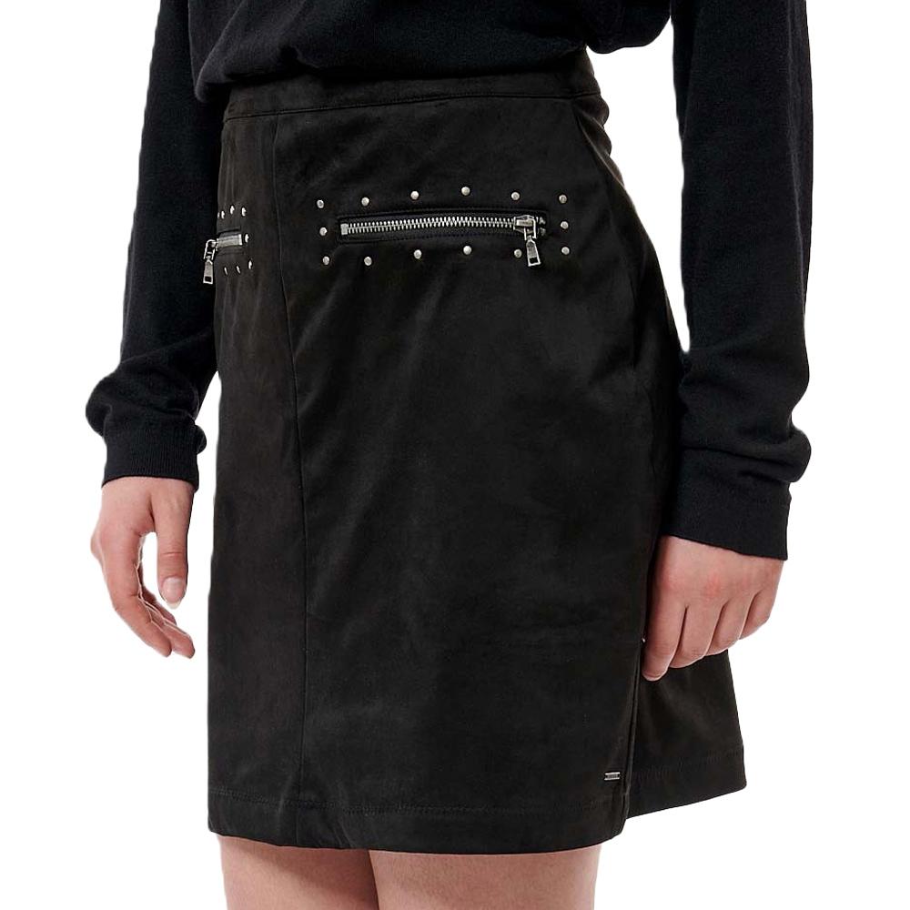 Jupe en Daim Noir Femme Kaporal BATIAH pas cher