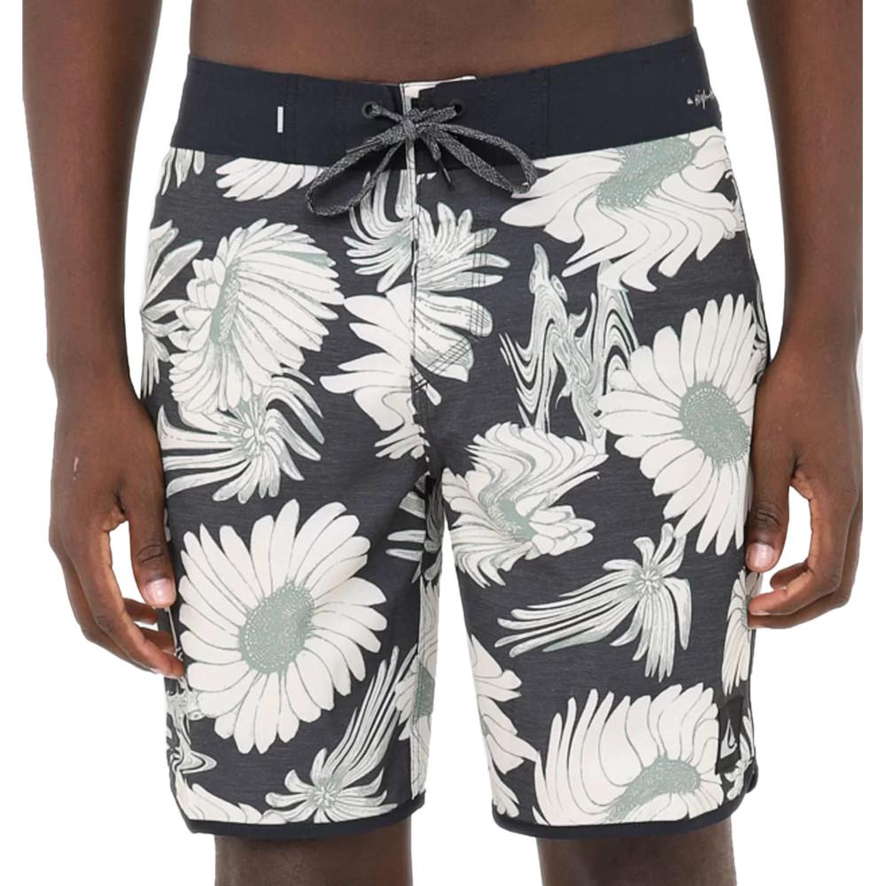 Short de bain Noir/Blanc Homme Quiksilver Warped pas cher