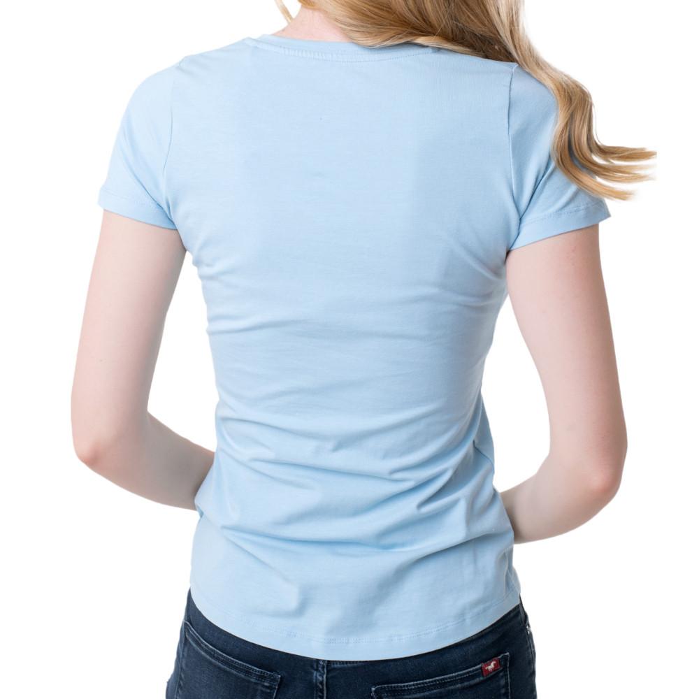 T-shirt Bleu Femme Pepe Jeans New Virginia vue 2