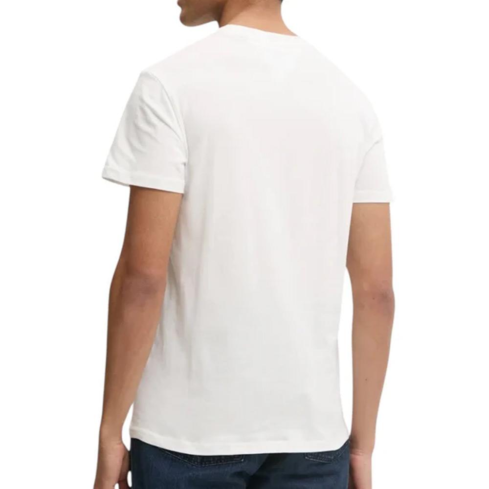 T-shirt Blanc Homme Tommy Hilfiger Linear DM0DM21188 vue 2