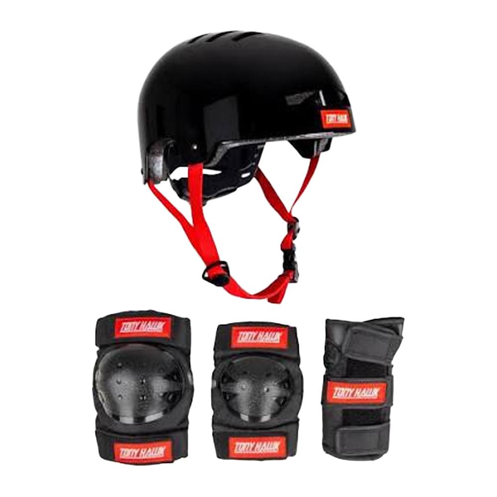 Equipo de protección para monopatín, para niños o adultos, rojo/negro barato