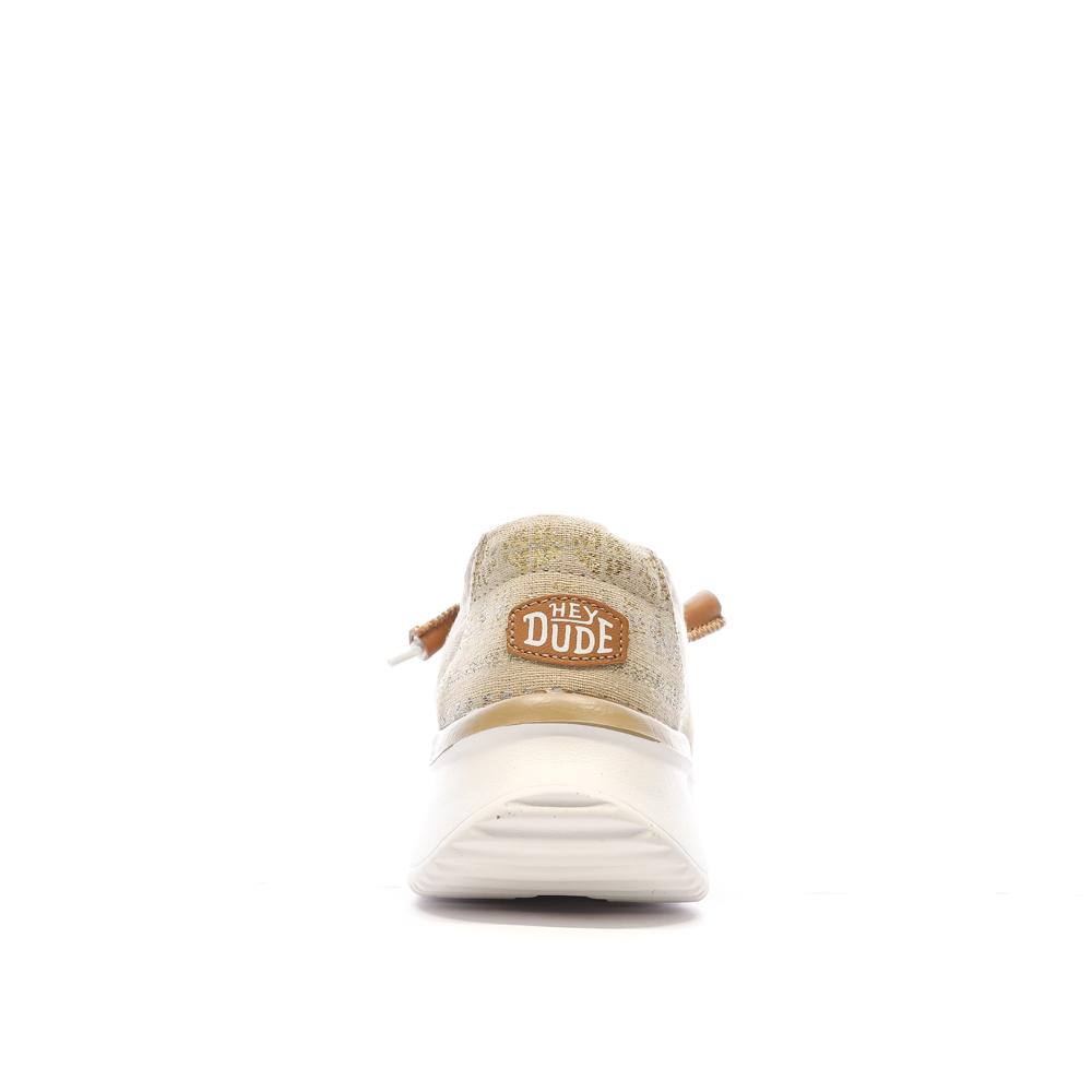 Chaussures Beiges/Dorées Femme Hey Dude Wally Sport Mesh vue 3