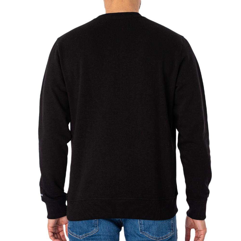 Sweat Noir Homme Calvin Klein Jeans Essential Bright vue 2