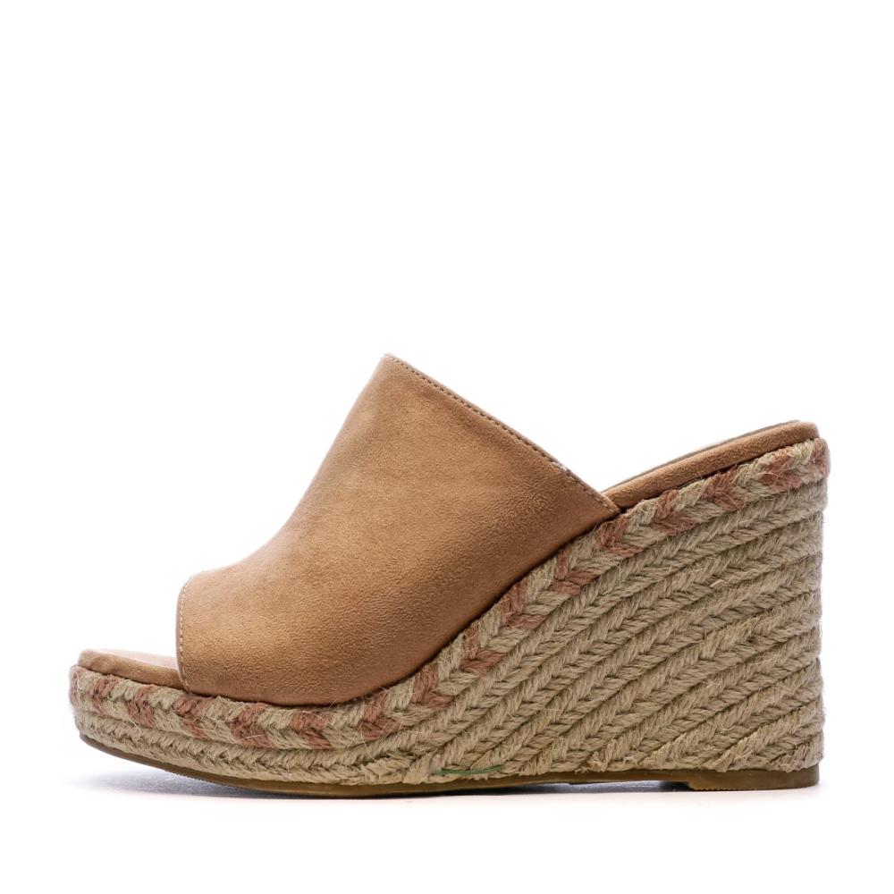 Sandales Compensées Camel/Rose Femme Beppi Wedge Slipper pas cher