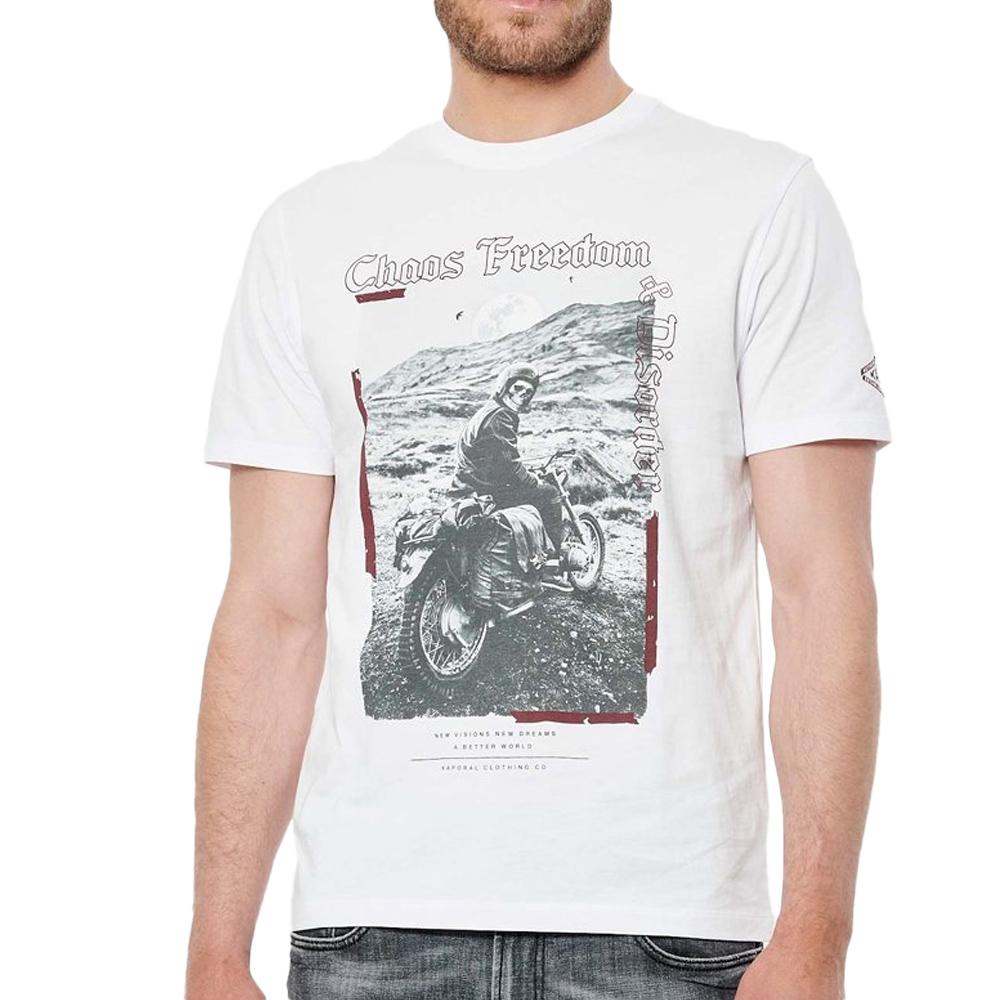 T-Shirt Blanc Homme Kaporal RAZI pas cher