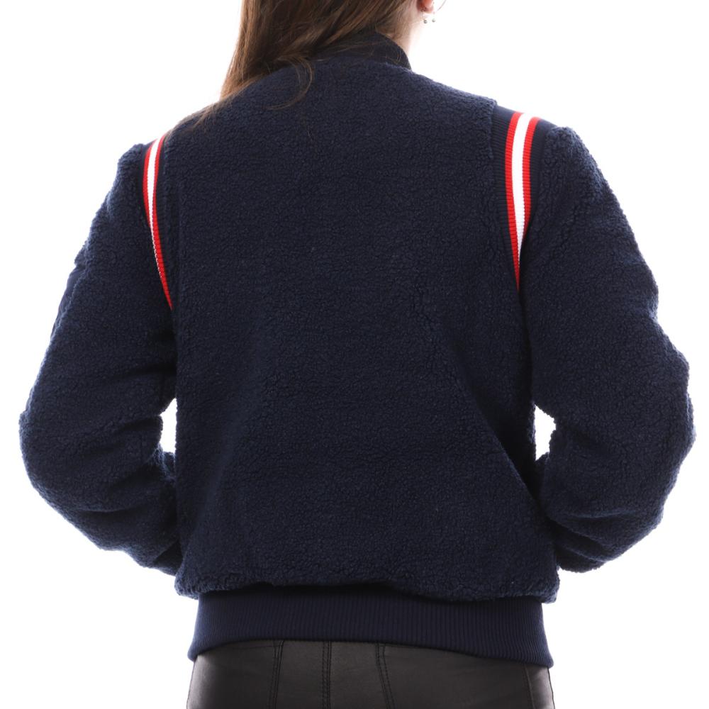 Bomber Bleu sherpa Femme Teddy Smith Banofa vue 2