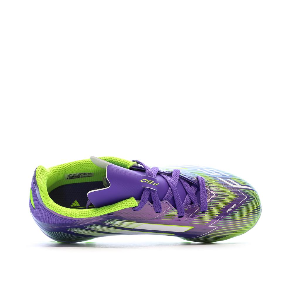 Zapatillas de deporte moradas/verdes para niño Adidas F50 League ver 4