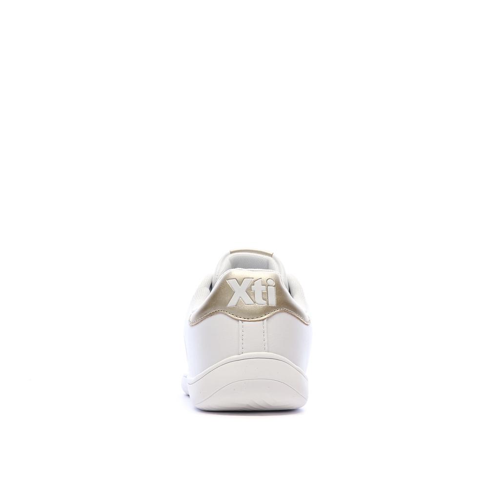 Weiße/goldfarbene Damen-Sneaker Xti Plata Ansicht 3