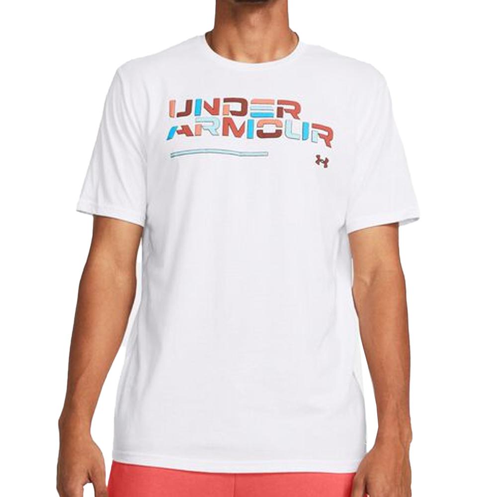 T-shirt Blanc Homme Under Armour 1382829 pas cher