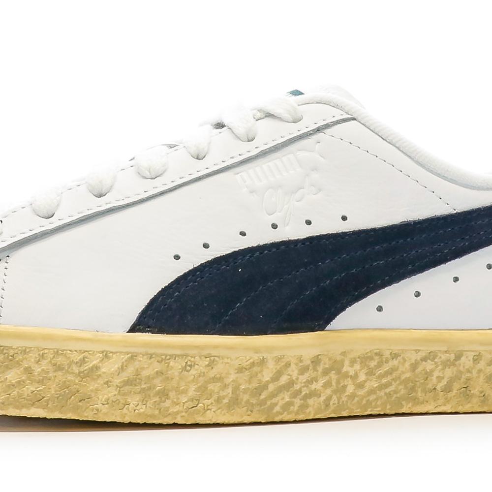 Baskets Blanc/Marine Homme Puma Clyde Vintag vue 7