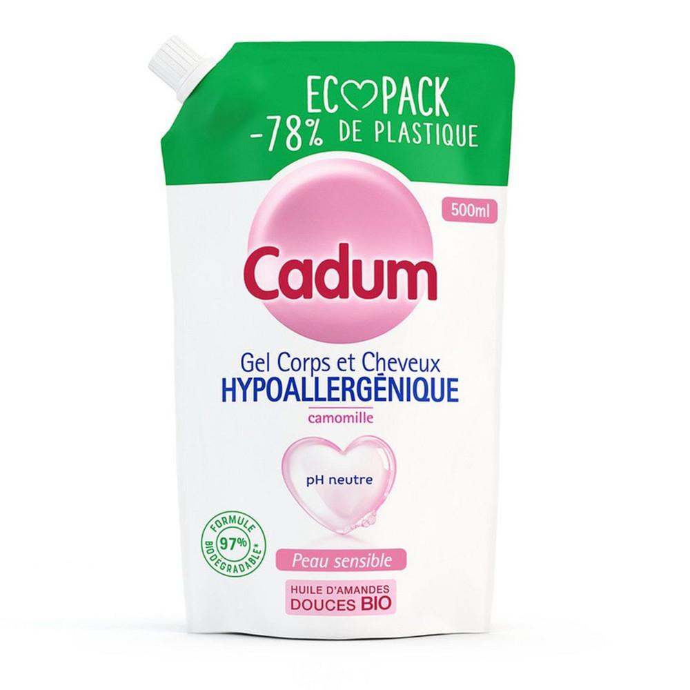 Ecopack Gel corps et cheveux Cadum Hypoallergénique 500ml pas cher