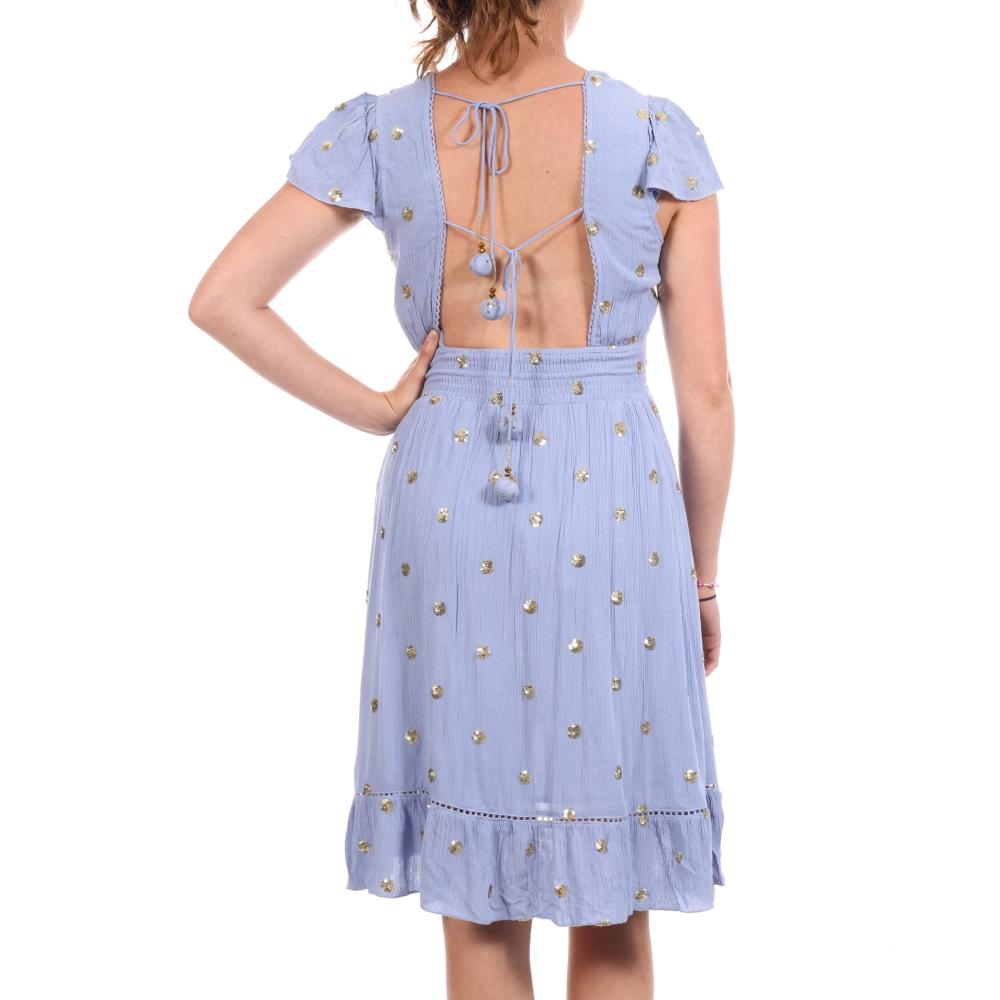 Robe Bleu Clair Femme GOA chica vue 2