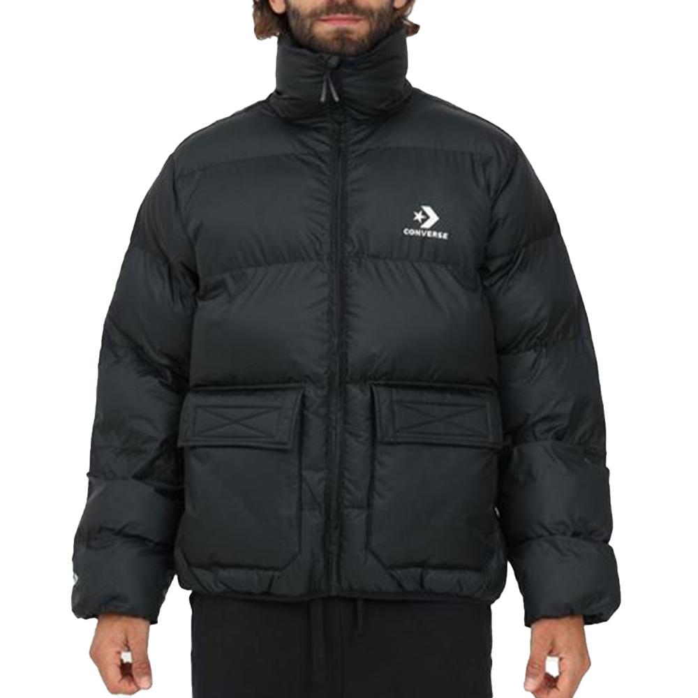 Doudoune Noir Homme Converse Patch Pocket pas cher